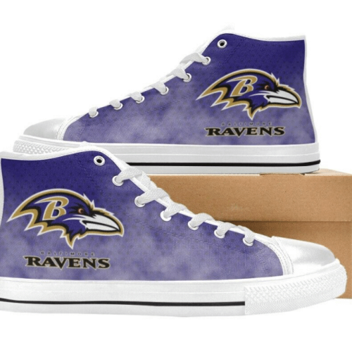 Baltimore Ravens NFL Football Custom Canvas High Top Shoes HT1165