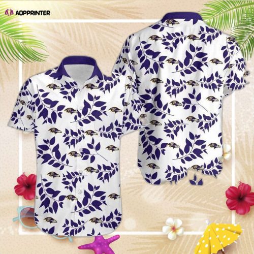 Baltimore Ravens Skull NFL Gift For Fan Hawaii Shirt and Shorts Summer