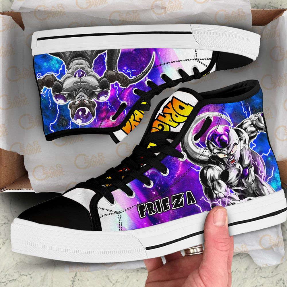 Black Frieza High Top Canvas Shoes Custom Dragon Ball Anime For Fans