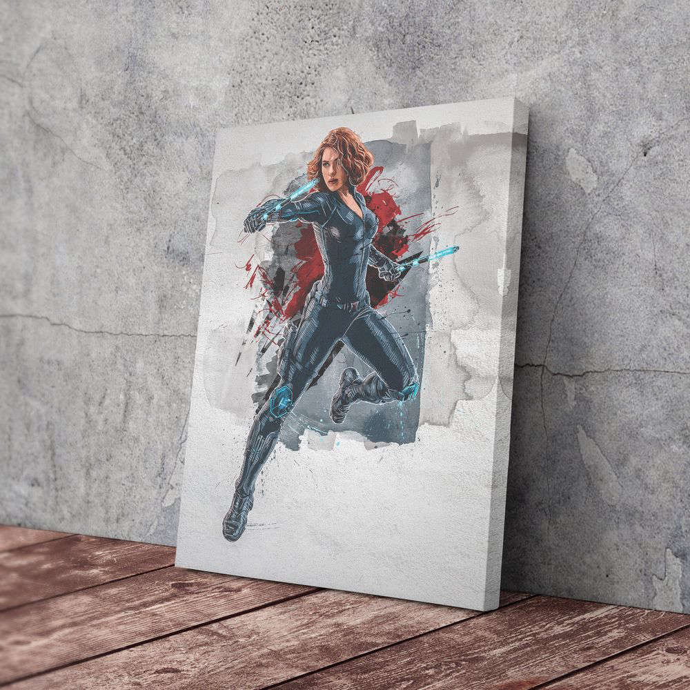 Black Widow Poster Marvel Comics Framed Wall Art Home Decor Canvas Print Artwork
