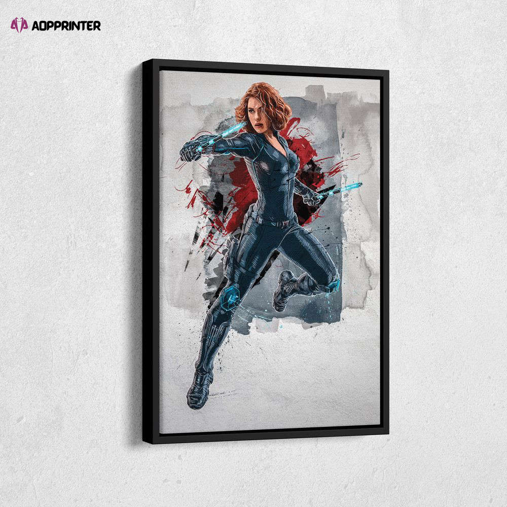Black Widow Poster Marvel Comics Framed Wall Art Home Decor Canvas Print Artwork