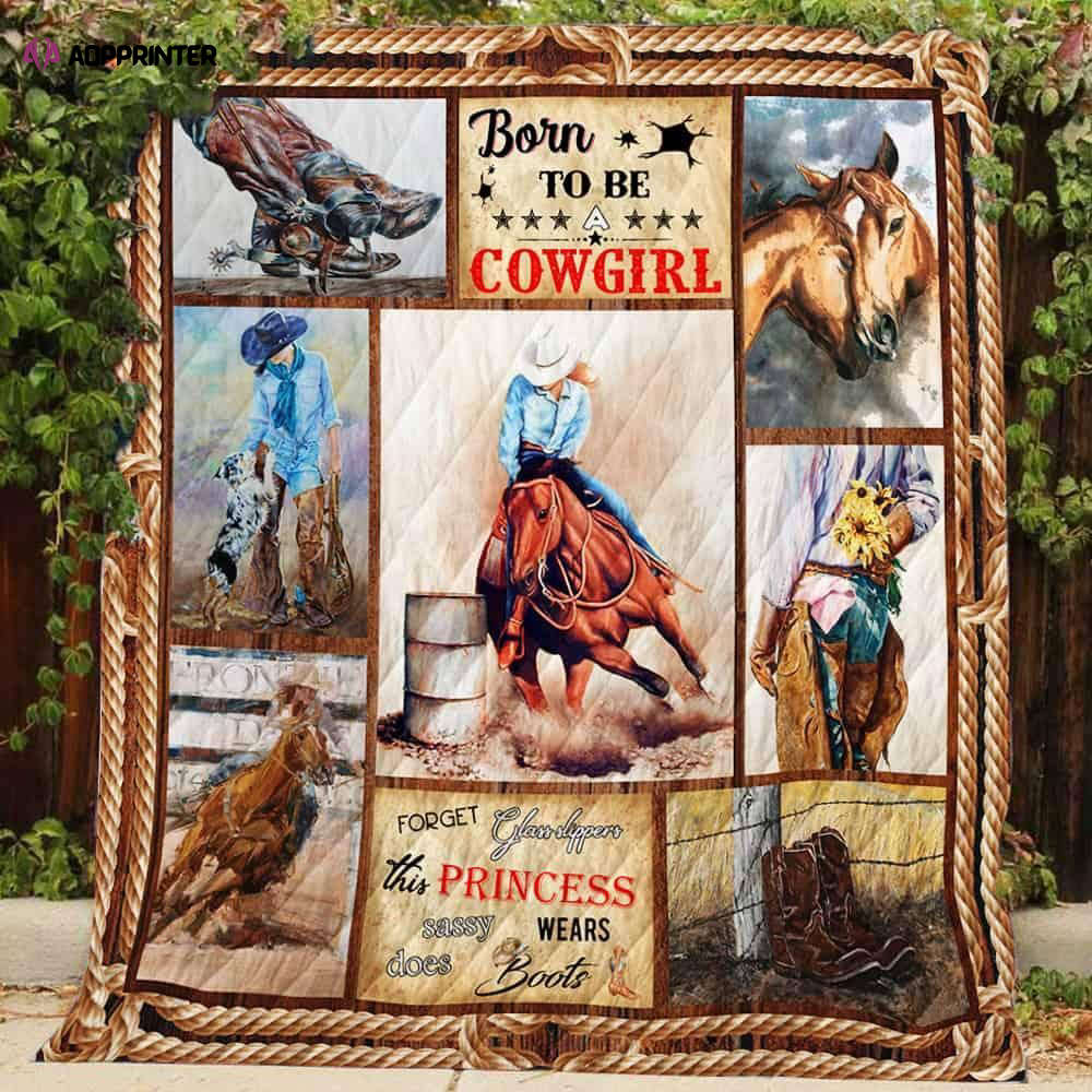 Born to be a Cowgirl Blanket 3D PH1138