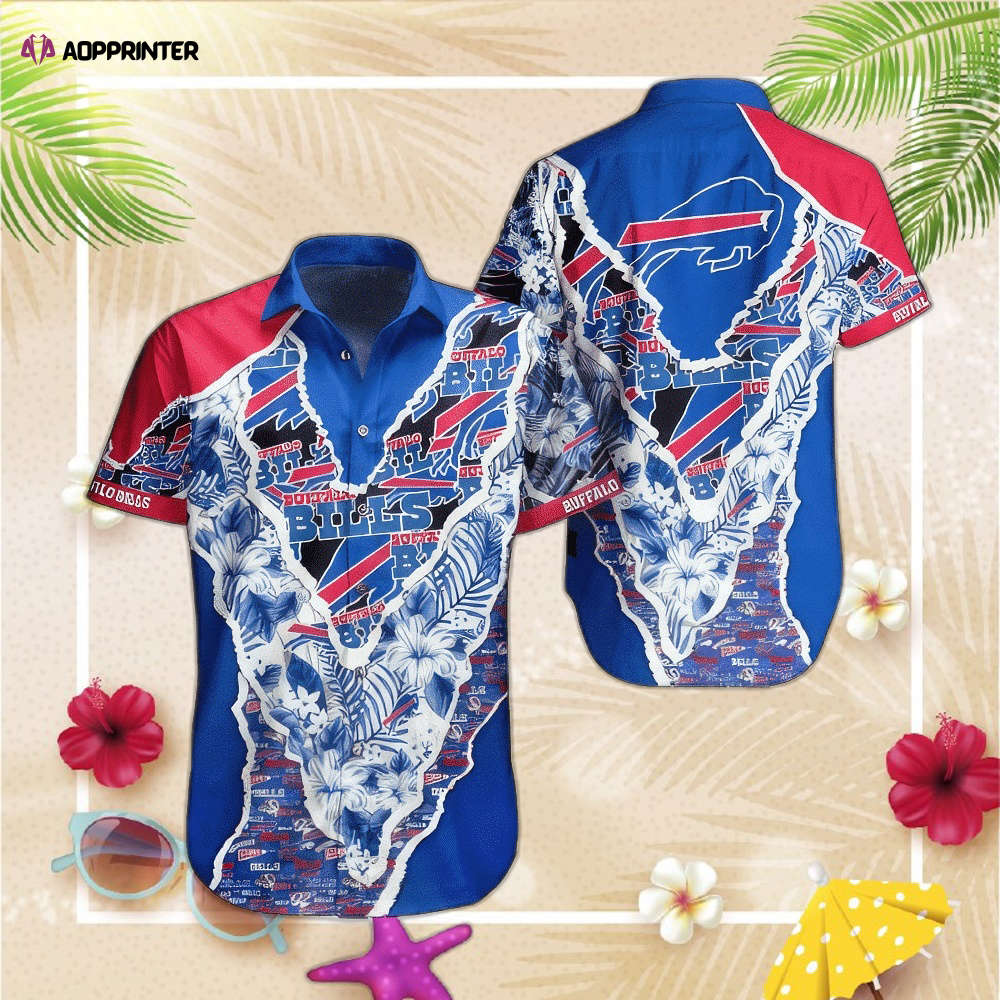 Buffalo Bills Hawaiian Shirt Custom Name On Backside All Over Print Gift For Fans NFL