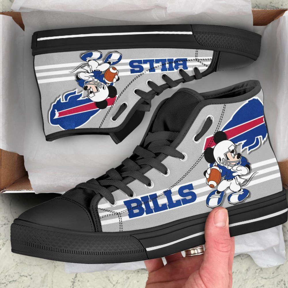 Buffalo Bills High Top Shoes Custom Mickey For Fans