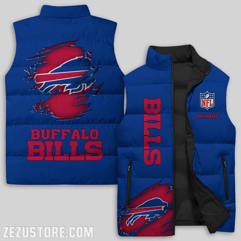 Buffalo Bills NFL Sleeveless Puffer Jacket Custom For Fans Gifts