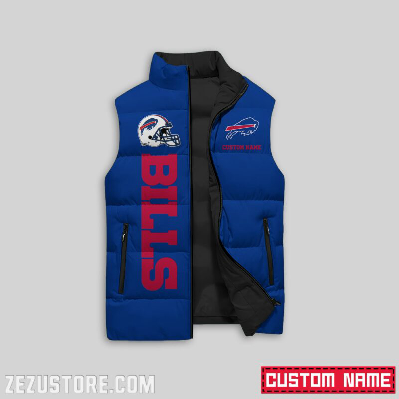 Buffalo Bills NFL Sleeveless Puffer Jacket Custom For Fans Gifts