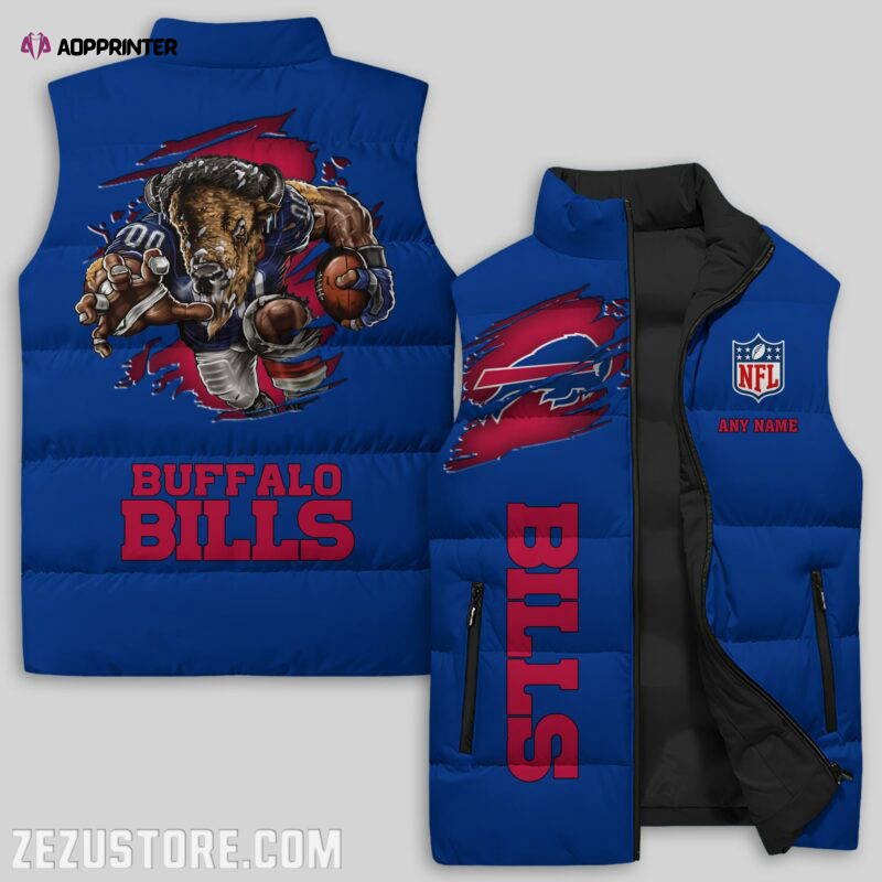 Buffalo Bills NFL Sleeveless Puffer Jacket Custom For Fans Gifts