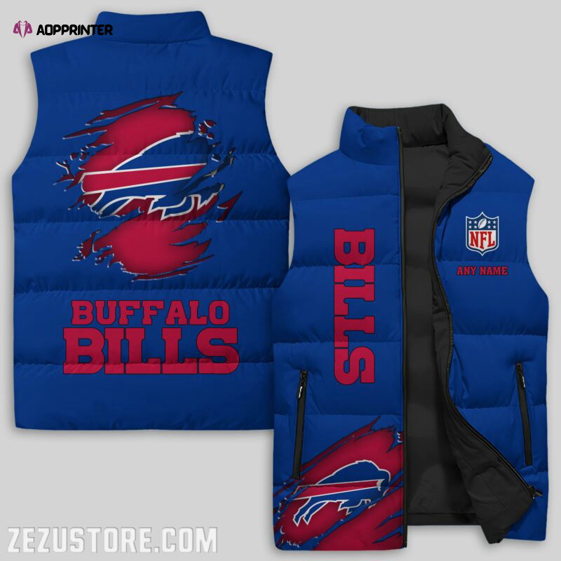 Buffalo Bills NFL Sleeveless Puffer Jacket Custom For Fans Gifts