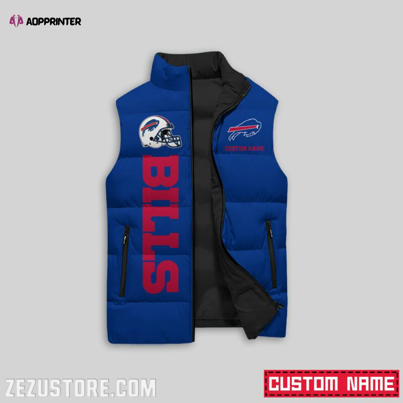 Buffalo Bills NFL Sleeveless Puffer Jacket Custom For Fans Gifts