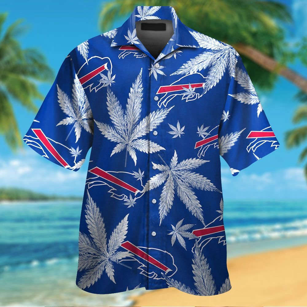 Buffalo Bills Short Sleeve Button Up Tropical Aloha Hawaiian Shirt Set for Men Women Kids MTE01