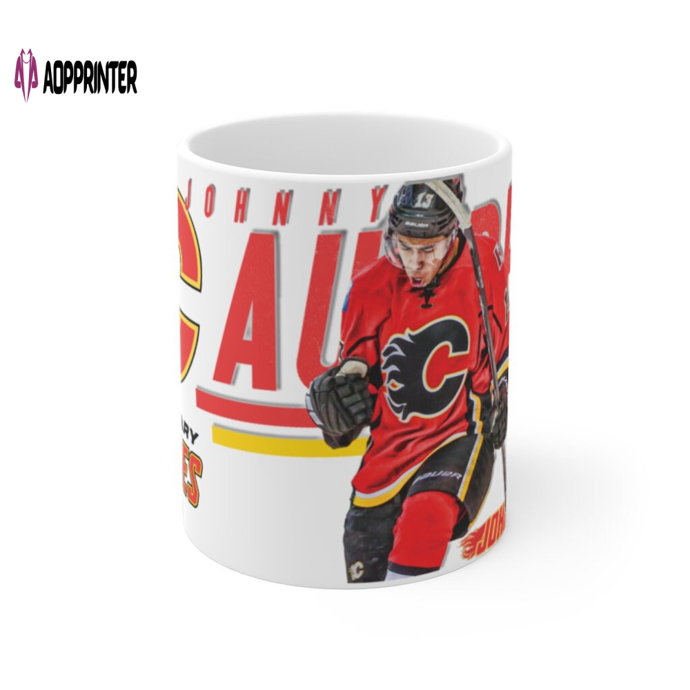 Calgary Johnny Hockey CGY ART Mug 11oz Gift For Fans Gift For Fans