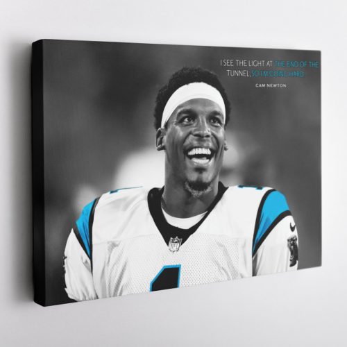 Cam Newton Quote Poster Carolina Panthers Canvas Unique Design Wall Art Print Hand Made Ready to Hang Custom Design