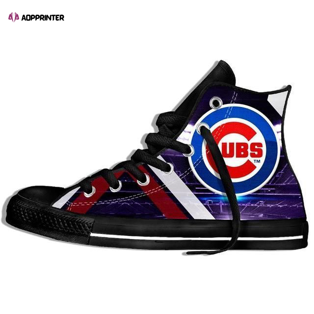 Chicago Cubs MLB Baseball Custom Canvas High Top Shoes