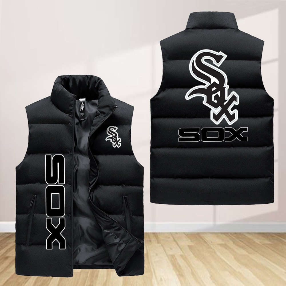 Chicago White Sox Sleeveless Puffer Jacket Custom For Fans Gifts