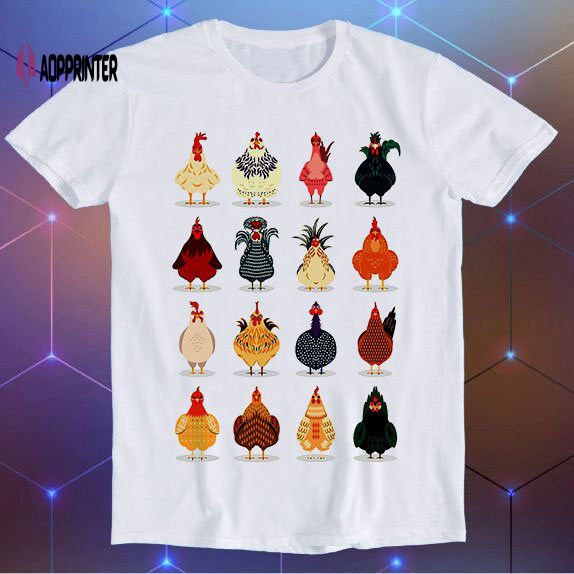 Chickens Cute Chicken Animal Cult Gamer Geek Style Art Drawing Anime Meme Cool Funny Gift T Shirt E765