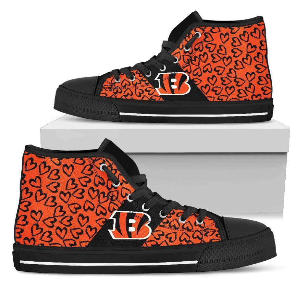 Cincinnati Bengals NFL Football Custom Canvas High Top Shoes