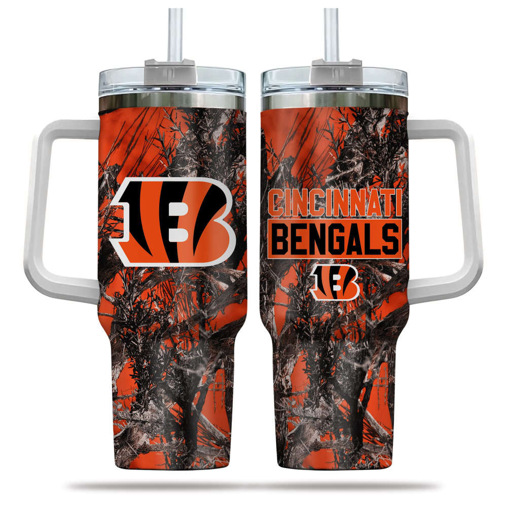 Cincinnati Bengals NFL Hunting Personalized Stanley Tumbler 40oz