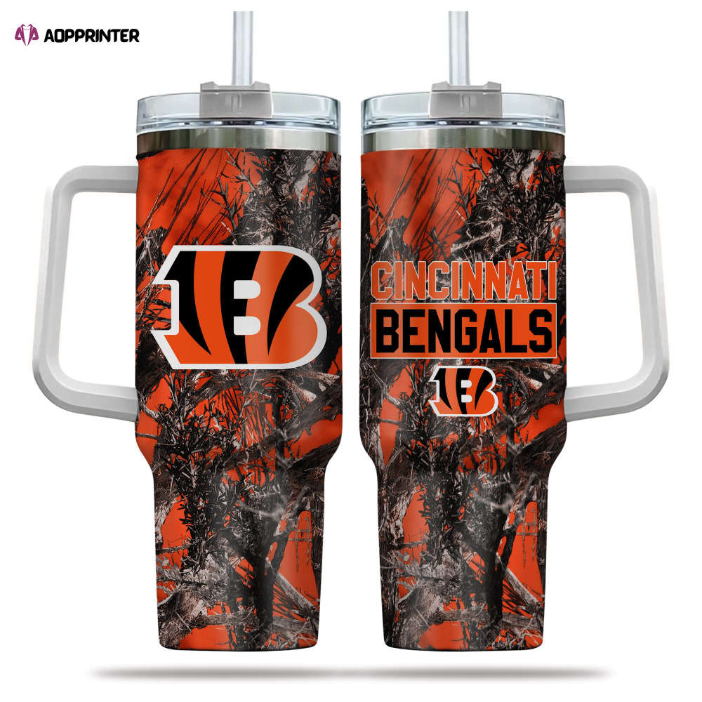 Cincinnati Bengals NFL Hunting Personalized Stanley Tumbler 40oz