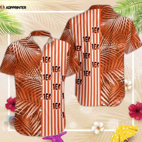 Cincinnati Bengals Palm Leaves And Stripes NFL Gift For Fan Hawaii