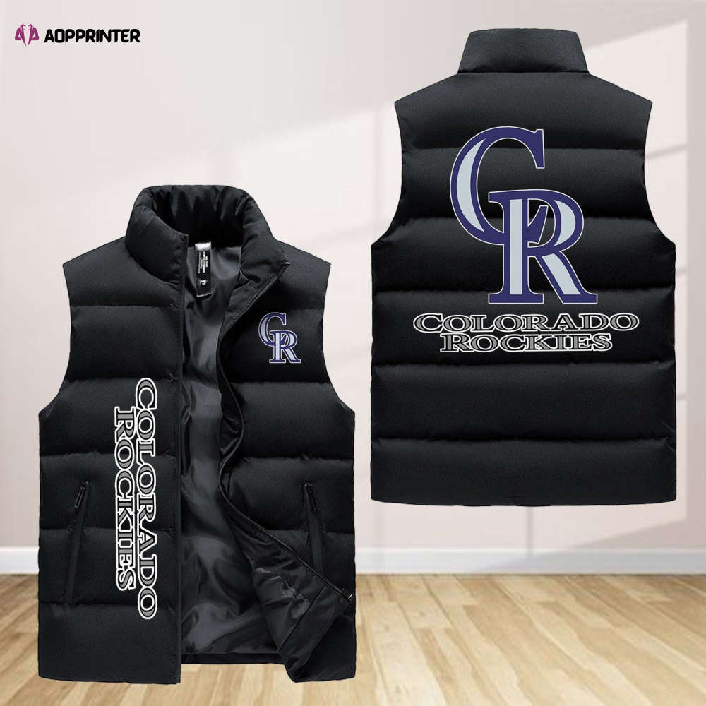 Colorado Rockies Sleeveless Puffer Jacket Custom For Fans Gifts