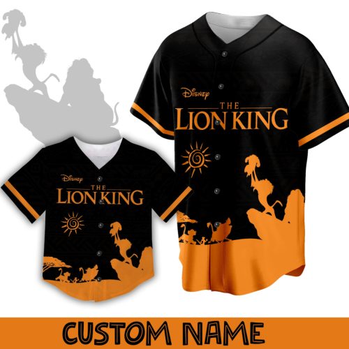 Custom Ddisney Llion King Game Day Baseball Jersey Ddisney Llion King Simba Baseball Outfit Gift For Baseball Fan Players Baseball Lovers