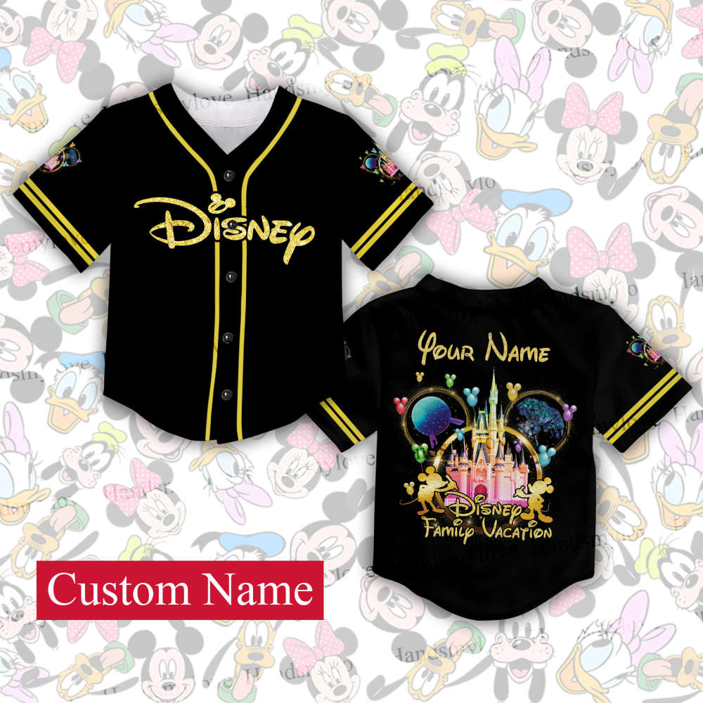 Custom Ddisneyland Baseball Jersey Ddisney Vacation Matching Shirt Personalized Ddisney Baseball Game Day Outfit For Baseball Fan Player