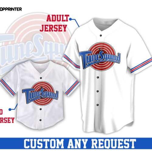 Custom Disneyy Baseball Jersey Personalized TuneSquad Jersey Sspace Jam Shirt Sspace Jam Baseball Jersey For Baseball Lover Cartoon Lover
