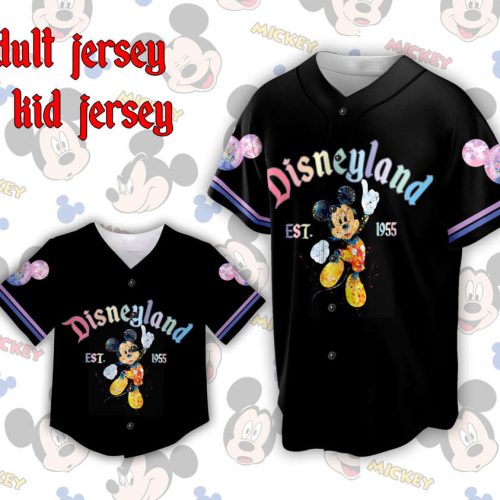 Custom Disneyyland Baseball Jersey Mickey Head Family Vacation Jersey Family Trip For Baseball Lovers Magic Kingdom WDW Baseball Jersey