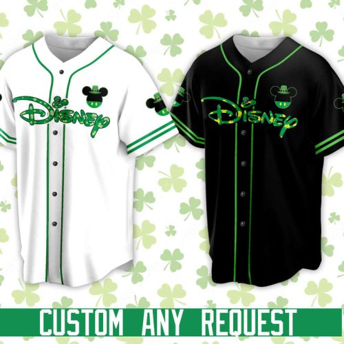 Custom Saint Patrick Day Disneyland Baseball Jersey Personalized Mickey St Patrick Family Vacation Trip Jersey Jersey For Baseball Lovers