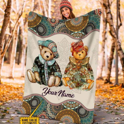 Customized Name Teddy Bear Blanket