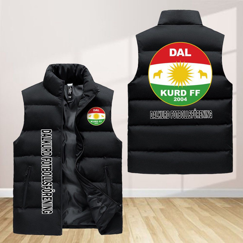 Dalkurd Fotbollsforening Sleeveless Puffer Jacket Custom For Fans Gifts