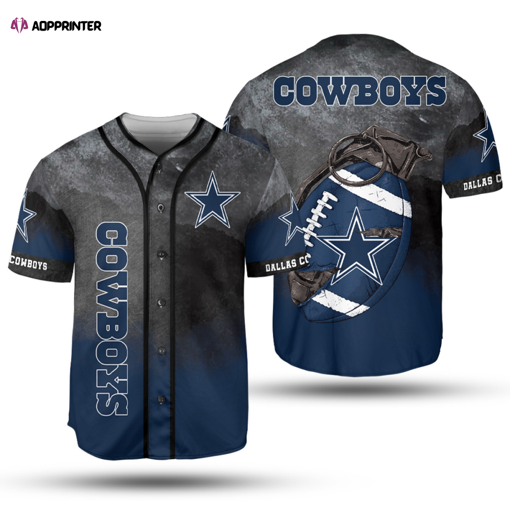 Dallas Cowboys Baseball Jersey, Cowboys Word And Grenade, Dallas Cowboys Gifts Ideas – Perfect Gifts For Your Loved Ones Jersey Shirt