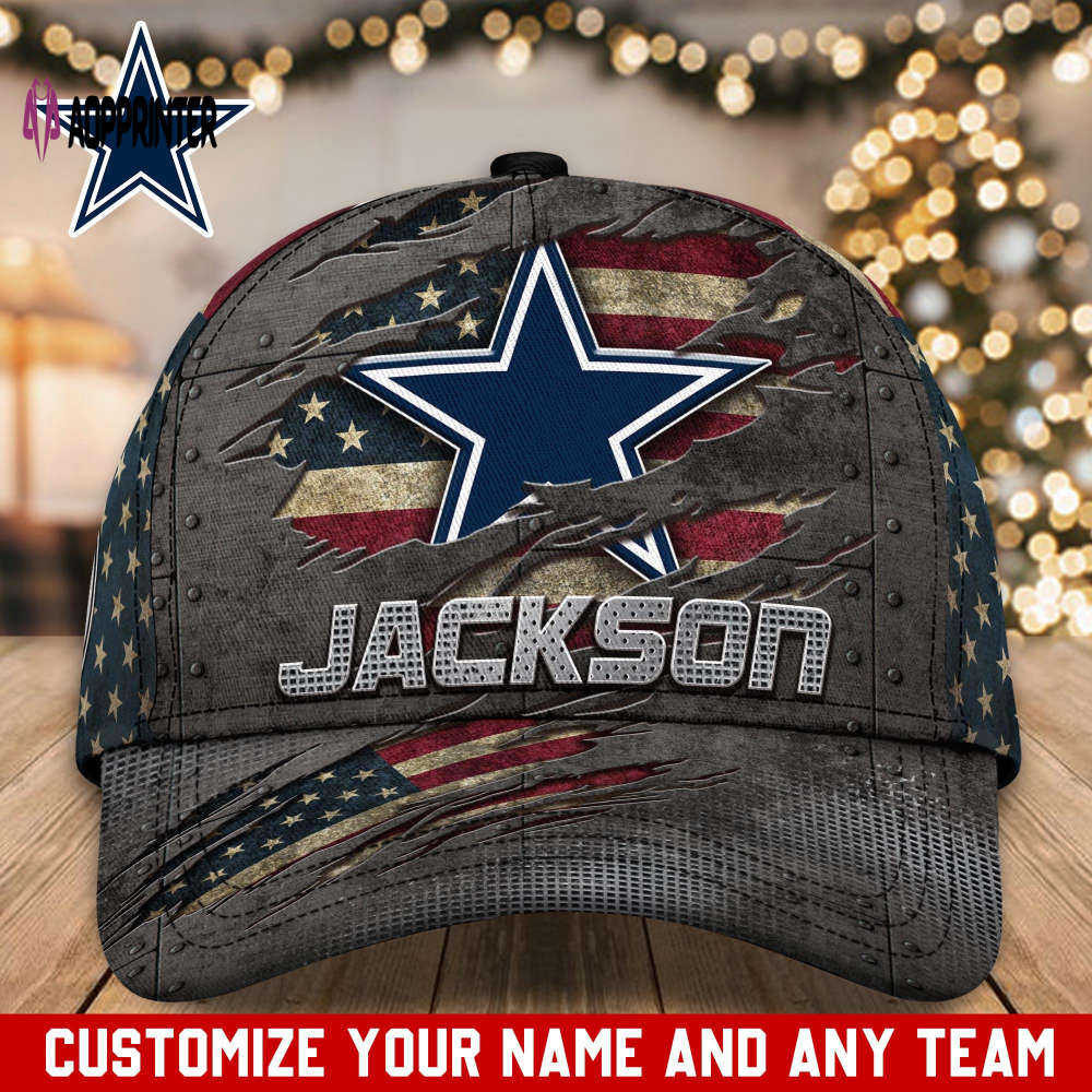 Dallas Cowboys Custom Name Classic, Baseball Caps