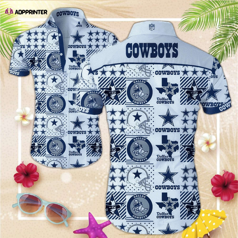 Dallas Cowboys Hawaiian Shirt Summer Button Up Gift For Fans NFL