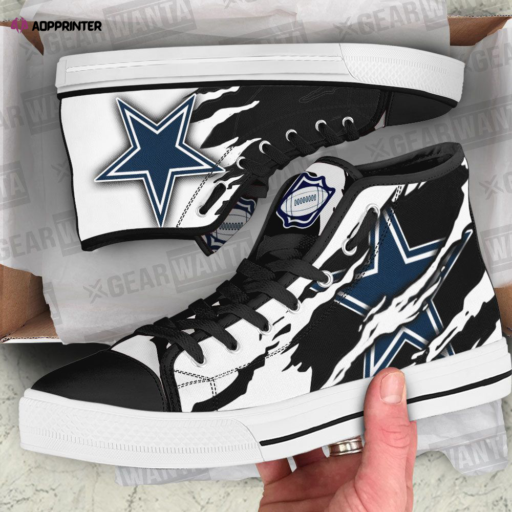 Dallas Cowboys High Top Shoes Custom For Fans