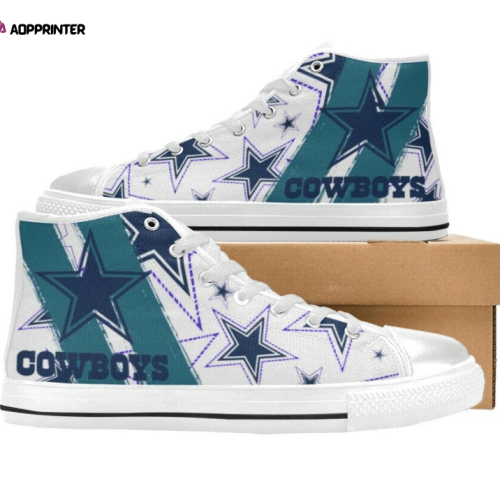 Dallas Cowboys NFL Football Custom Canvas High Top Shoes