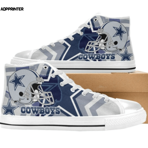 Dallas Cowboys NFL Football Custom Canvas High Top Shoes