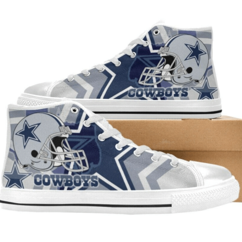 Dallas Cowboys NFL Football Custom Canvas High Top Shoes