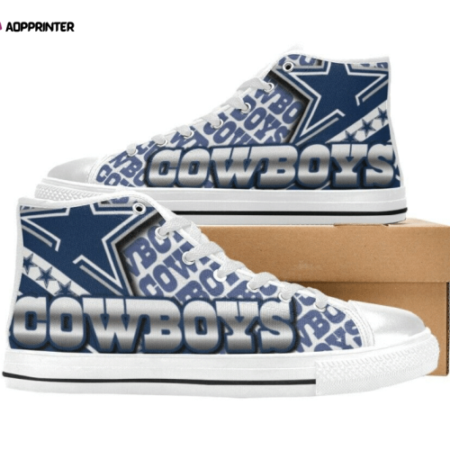 Dallas Cowboys NFL Football Custom Canvas High Top Shoes