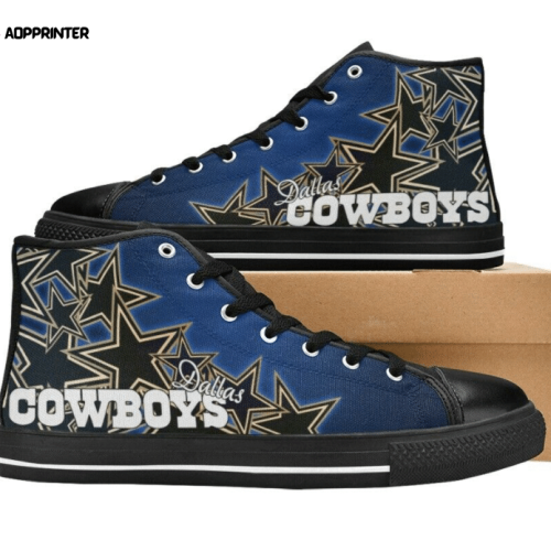 Dallas Cowboys NFL Football Custom Canvas High Top Shoes