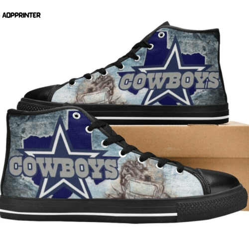 Dallas Cowboys NFL Football Custom Canvas High Top Shoes