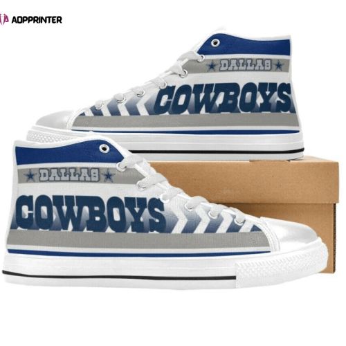 Dallas Cowboys NFL Football Custom Canvas High Top Shoes