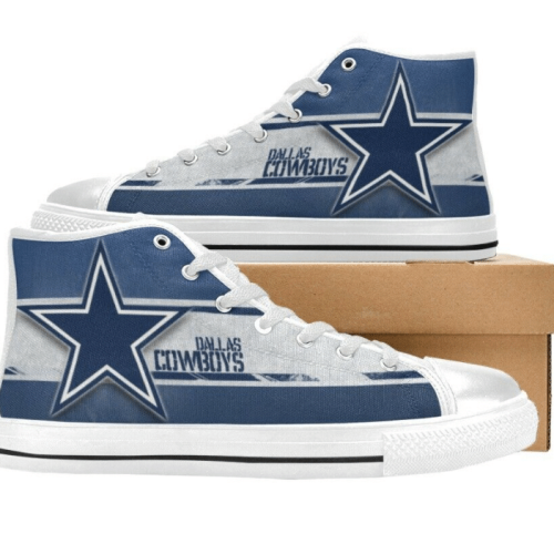 Dallas Cowboys NFL Football Custom Canvas High Top Shoes