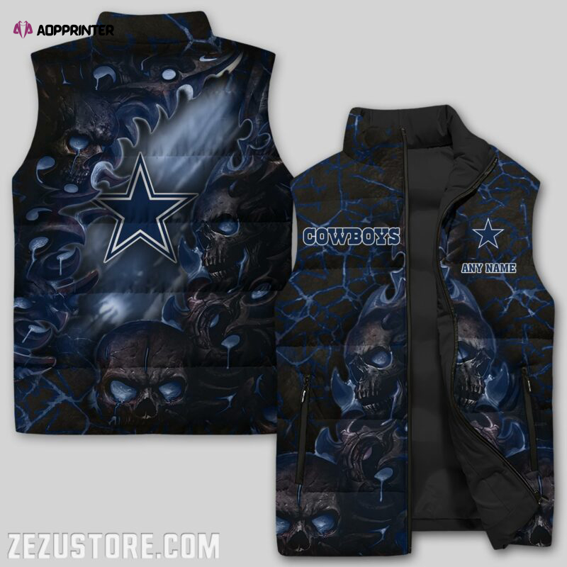 Dallas Cowboys NFL Sleeveless Puffer Jacket Custom For Fans Gifts