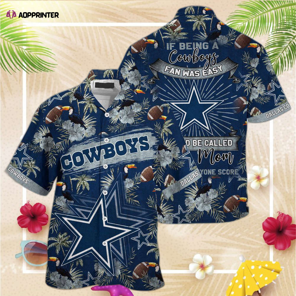 Dallas Cowboys NFL Summer Hawaiian Shirt And Shorts Sporty Mom Lets Everyone Score