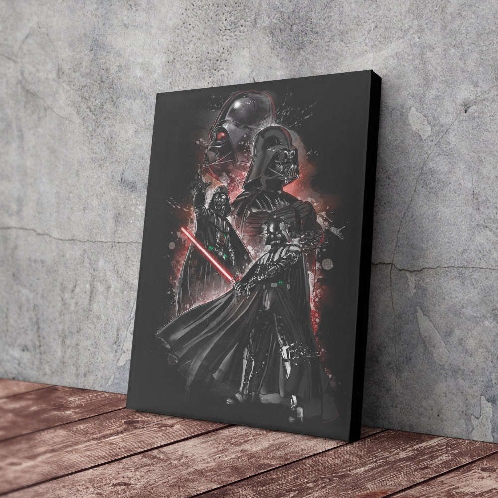 Darth Vader Poster Star Wars Art Canvas Wall Art Print Home Decor Framed Poster Gift for Kids