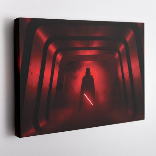 Darth Vader Star Wars Black and Red Art Effect Canvas Unique Design Wall Art Print Hand Made Ready to Hang Custom Design