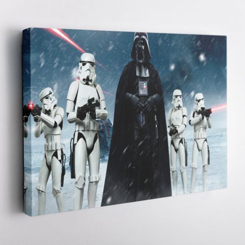 Darth Vader White Stormtroopers Poster StarWars Canvas Unique Design Wall Art Print Hand Made Ready to Hang Custom Design