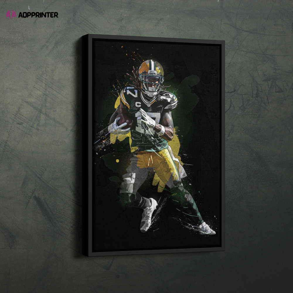 Davante Adams Art Green Bay Packers NFL Wall Art Home Decor Hand Made Poster Canvas Print