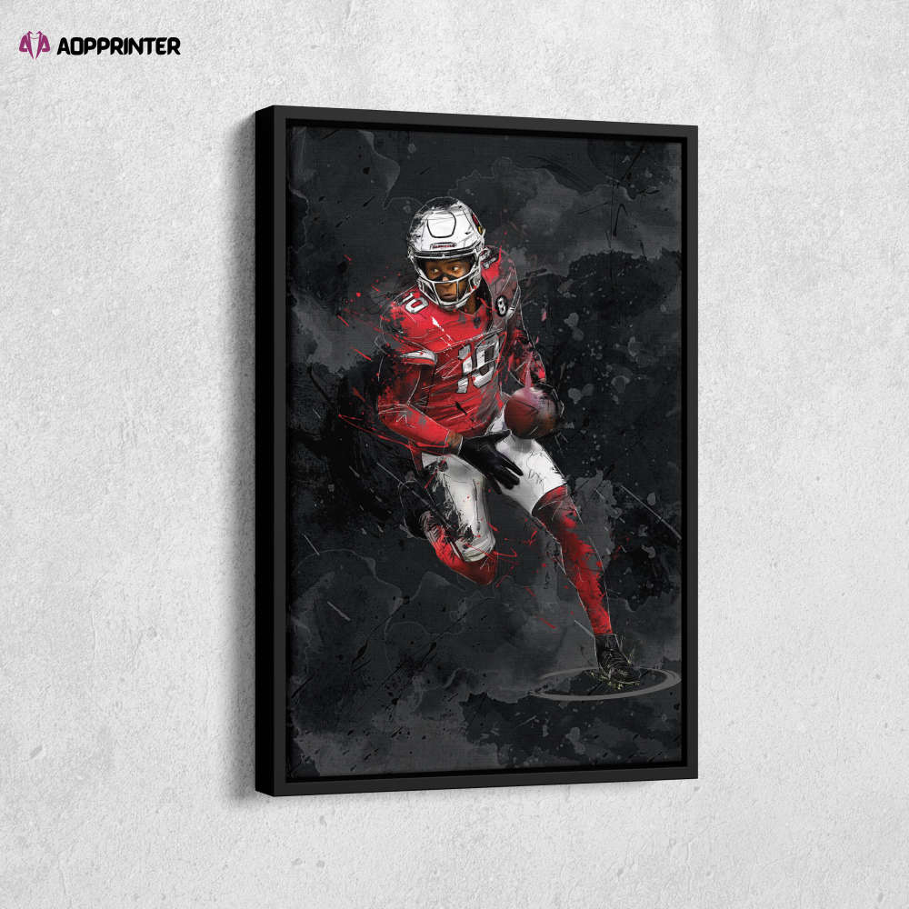 DeAndre Hopkins Art Arizona Cardinals NFL Canvas Wall Art Home Decor Framed Poster Man Cave Gift